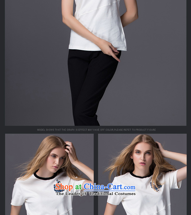 Ya-ting shop western WOMEN FALL 2015 new stylish wild beauty of pure cotton embroidery on-chip white L T-shirt cocks picture, prices, brand platters! The elections are supplied in the national character of distribution, so action, buy now enjoy more preferential! As soon as possible.