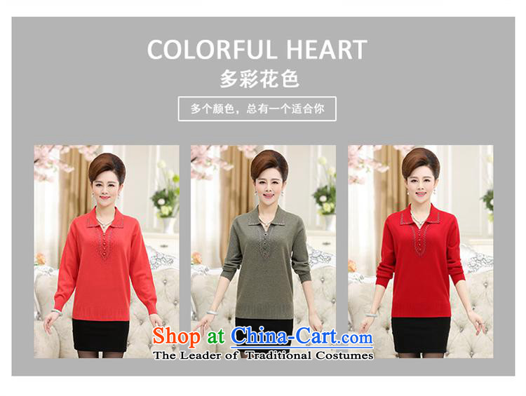 Ya-ting shop new products in the autumn of older women's stylish middle-aged moms replacing reverse collar ironing long-sleeved shirt, forming the drill knitting green XL Photo, prices, brand platters! The elections are supplied in the national character of distribution, so action, buy now enjoy more preferential! As soon as possible.