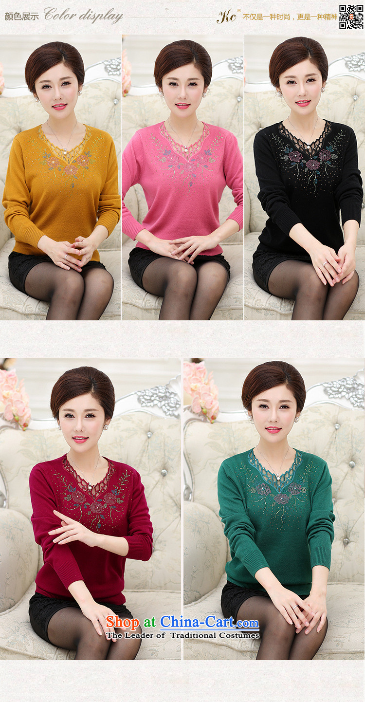 Shop 2015 Autumn Ya-ting new and old age are long-sleeved T-shirts, knitted Shirt ironing drill sweater mother stamp blouses female black 110 pictures, prices, brand platters! The elections are supplied in the national character of distribution, so action, buy now enjoy more preferential! As soon as possible.