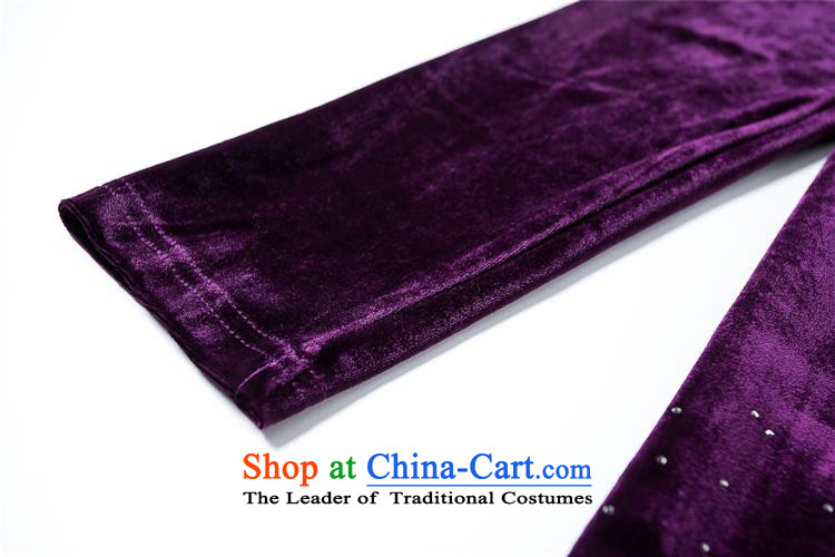 Ya-ting shop autumn and winter mother dresses of the middle-aged iron drill Sau San Kim velvet in older women's large skirts pictures, prices of purple XXXXL platters, brand! The elections are supplied in the national character of distribution, so action, buy now enjoy more preferential! As soon as possible.