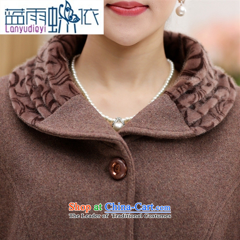 Ya-ting shop New Elderly Women Fall/Winter Collections gross large jacket? replacing older persons long-sleeved mother thick clothes and color blue rain butterfly to XXXL, shopping on the Internet has been pressed.
