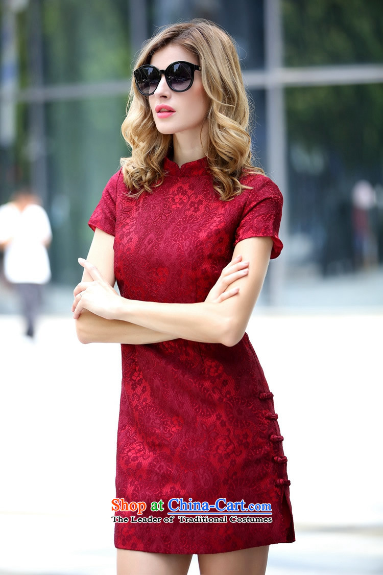 The Black Butterfly European site Fall 2015 for women in Europe small collar qipao festive Sau San qipao Sau San picture color pictures, prices, XL brand platters! The elections are supplied in the national character of distribution, so action, buy now enjoy more preferential! As soon as possible.
