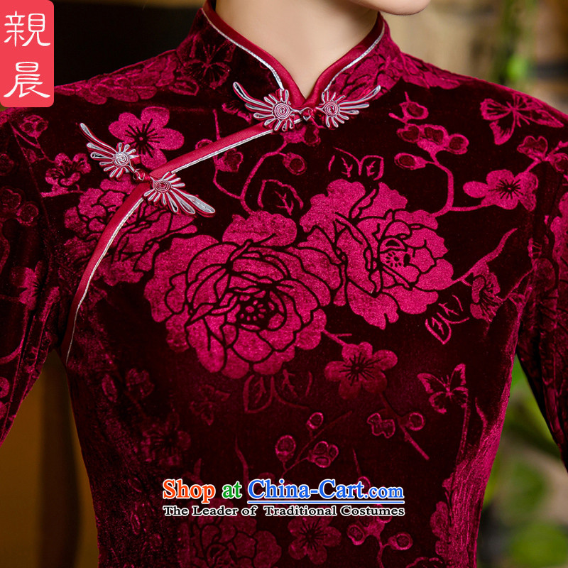 The pro-am wedding in Mother Superior velvet cheongsam daily older short of autumn dresses wedding dress code in the short-sleeved XL--) 10 days shipment, the pro-am , , , shopping on the Internet