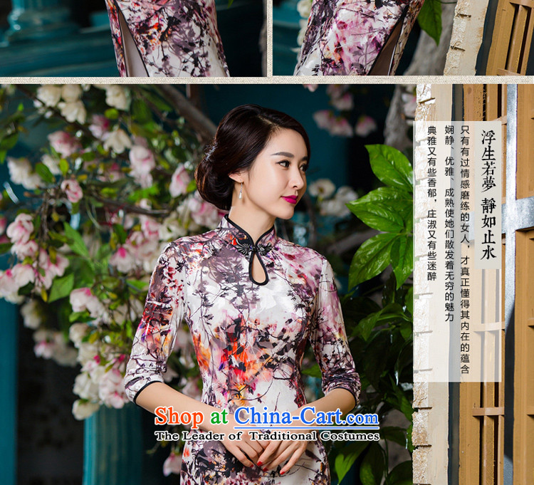 The elderly in 2015 new load mother autumn upscale large scouring pads in the Kim long-sleeved cheongsam dress wedding dress photo color 3XL-- ten days shipment picture, prices, brand platters! The elections are supplied in the national character of distribution, so action, buy now enjoy more preferential! As soon as possible.