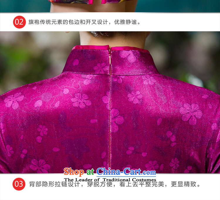 The elderly in 2015 new load mother autumn wedding dress large cheongsam dress SHORT SLEEVES) scouring pads cheongsam picture color Kim 3XL picture, prices, brand platters! The elections are supplied in the national character of distribution, so action, buy now enjoy more preferential! As soon as possible.
