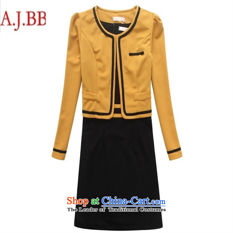 Orange Tysan *2015 Korea long-sleeved Pullover Sau San video thin two kits dresses thick sister xl dress nursing kit shirt L,A.J.BB,,, Wong shopping on the Internet