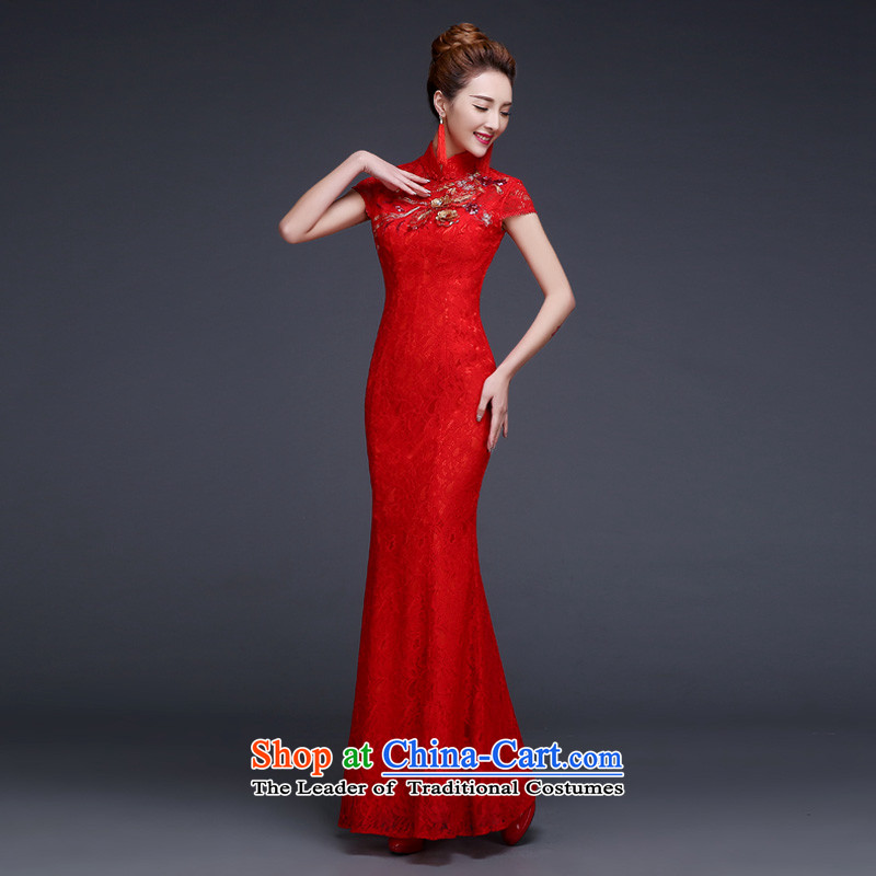 However, the spring and autumn wedding dresses bride services 2015 New Chinese wedding dress red Sau San crowsfoot long retro style red M, improved time Syrian shopping on the Internet has been pressed.