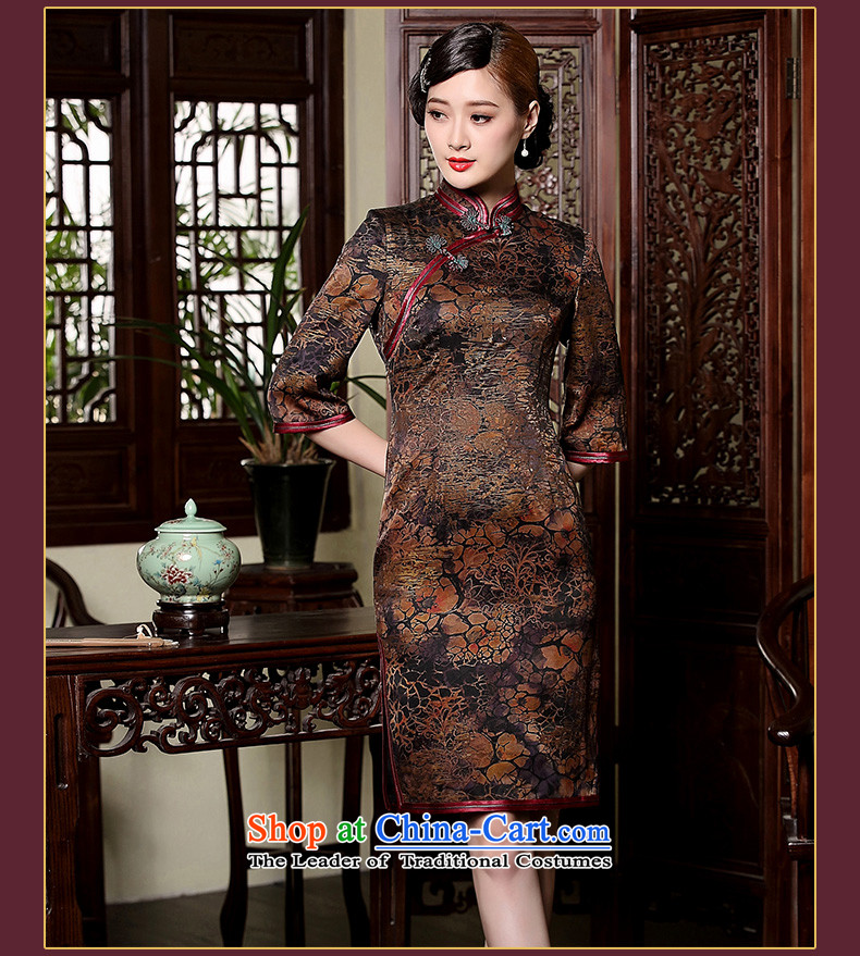The fall of the seal) Ms. cuff cheongsam dress retro-cloud yarn silk short, manually upgrading the skirt picture color pictures, prices, XXXL brand platters! The elections are supplied in the national character of distribution, so action, buy now enjoy more preferential! As soon as possible.