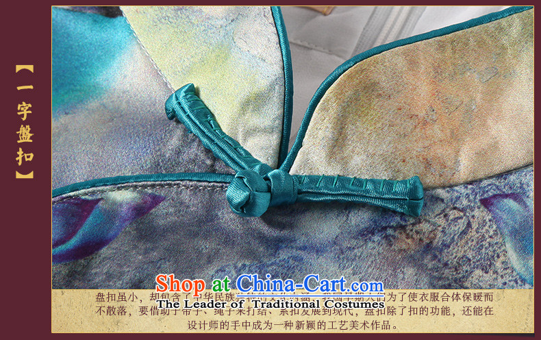 The fall of Chinese retro seal with Silk Cheongsam Tang improved daily 7 Ms. cuff short skirt pictures flag color pictures, prices, XXL brand platters! The elections are supplied in the national character of distribution, so action, buy now enjoy more preferential! As soon as possible.