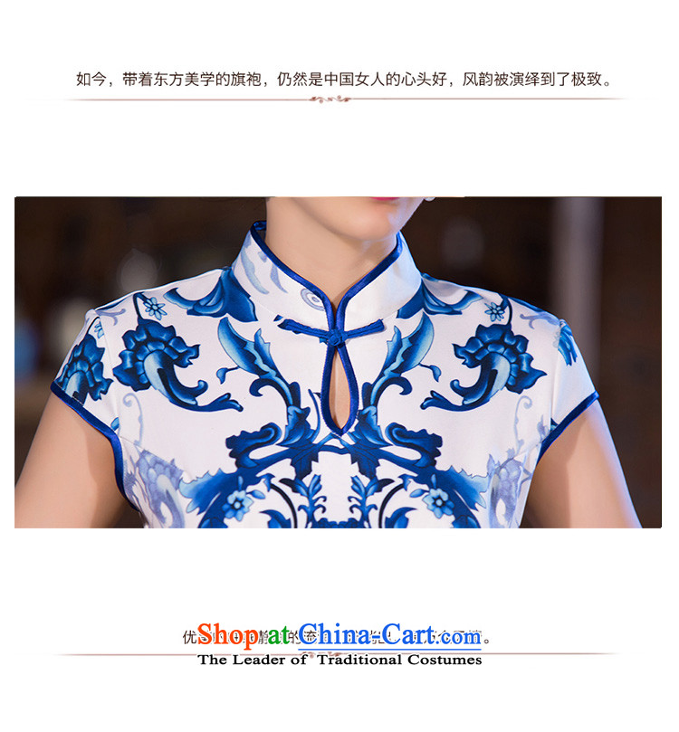 The cross-Sha Ling smoke porcelain cheongsam look retro qipao length skirts new daily improved cheongsam dress in long cheongsam dress Q 270 White M picture, prices, brand platters! The elections are supplied in the national character of distribution, so action, buy now enjoy more preferential! As soon as possible.
