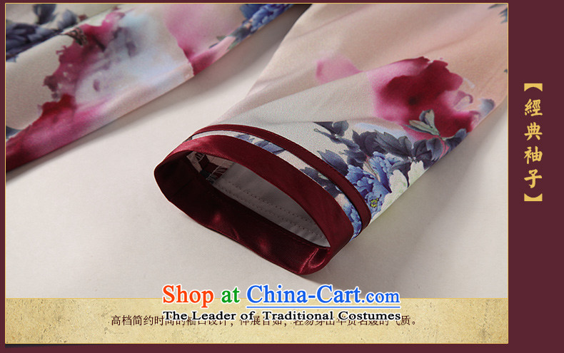 Seal of the fall of the forklift truck new high-long Silk Cheongsam Heavy Industry 7 cuff manually drive improved cheongsam dress photo-color pictures, prices, S brand platters! The elections are supplied in the national character of distribution, so action, buy now enjoy more preferential! As soon as possible.