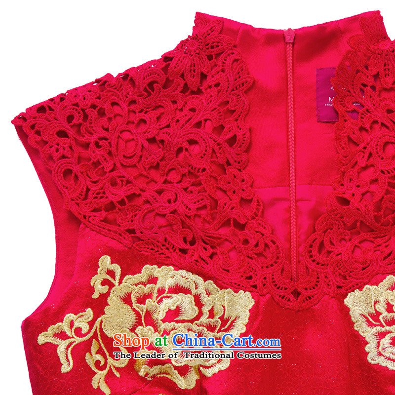 The 2015 autumn wood really new products embroidery engraving the ephod of Yun Jin qipao bride bows services marriage 42793 04 deep red wood really a , , , S, shopping on the Internet