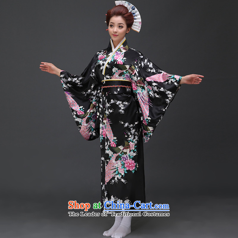 Energy Tifi Li Japanese kimonos is improved with female traditional stage costumes black , L, Imperial Palace (yuumuu) , , , shopping on the Internet