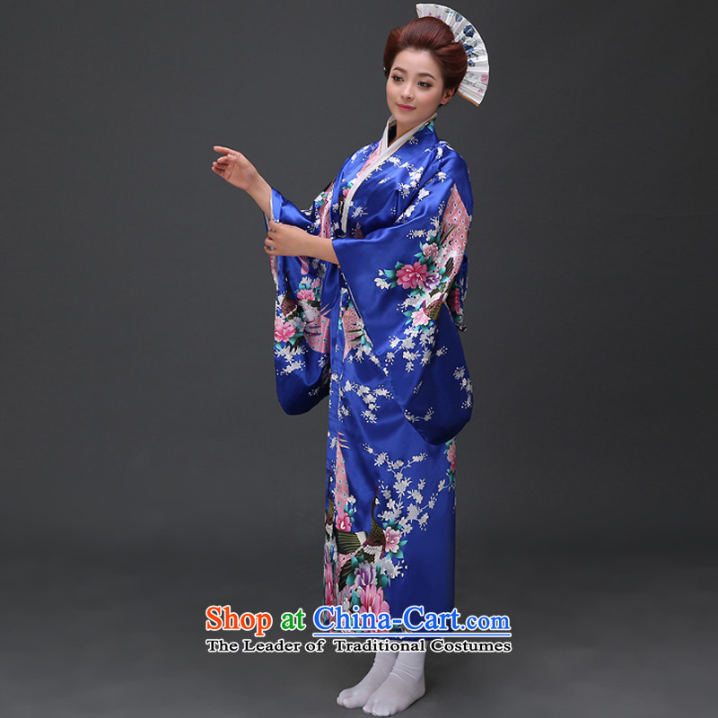 Energy Tifi Li female Japanese kimono are long, improvement of traditional kimono animated photo album will female blue , L, Imperial Palace (yuumuu) , , , shopping on the Internet