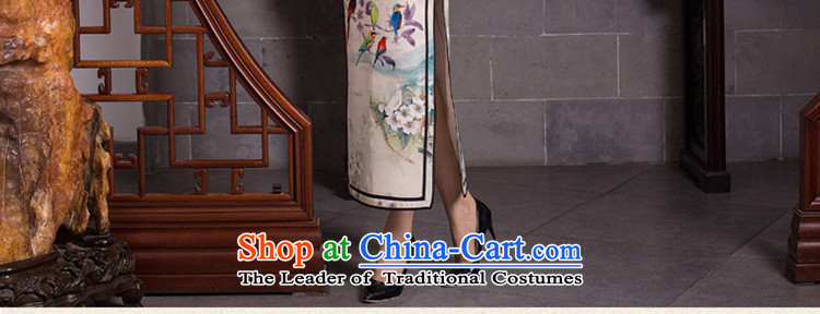 The cross-sa 2015 Long qipao beep birds skirt the new boxed qipao Stylish retro autumn improved cheongsam dress cheongsam dress Q278 Ms. Light Yellow XL Photo, prices, brand platters! The elections are supplied in the national character of distribution, so action, buy now enjoy more preferential! As soon as possible.