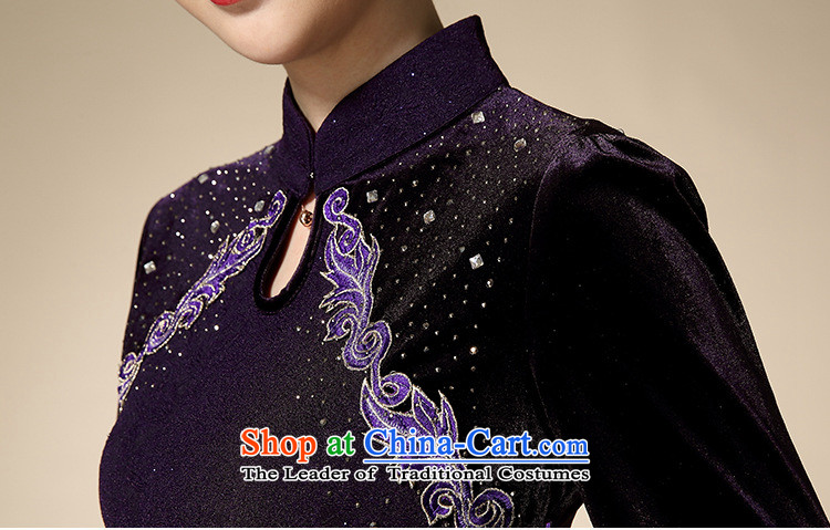 The city of 2015 autumn large decorated in a middle-aged woman, long-sleeved video thin emulation velvet upscale mother load A skirt purple L picture, prices, brand platters! The elections are supplied in the national character of distribution, so action, buy now enjoy more preferential! As soon as possible.