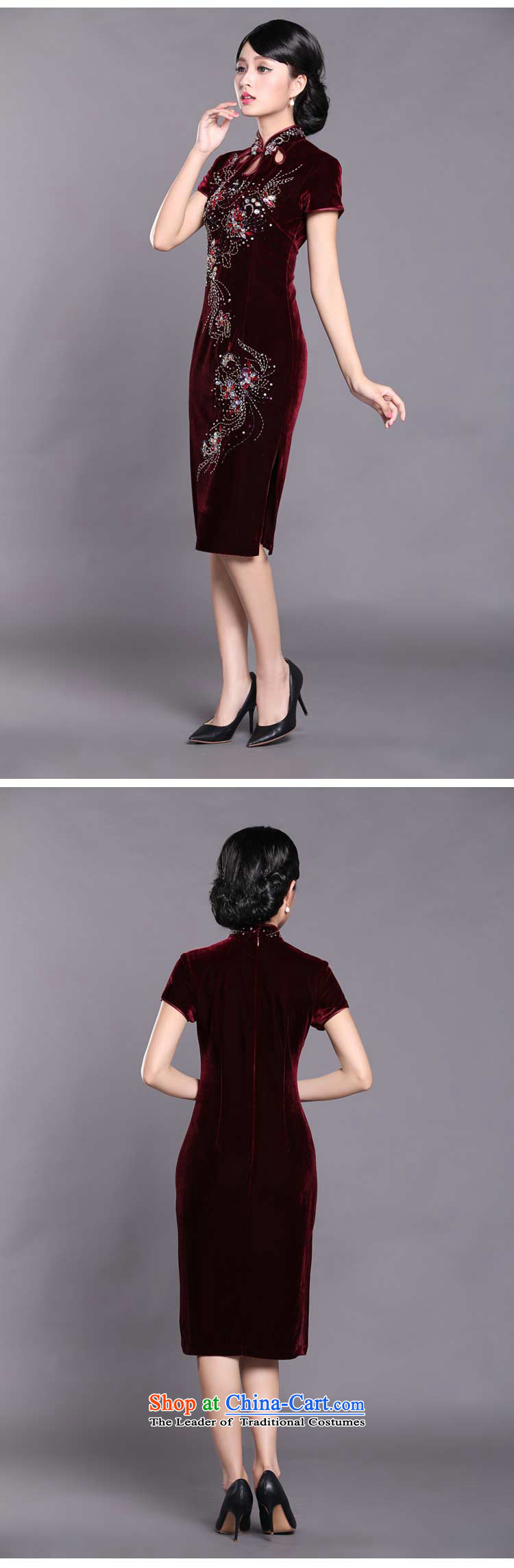 Joe was aristocratic Kim Choo skirt gathering scouring pads cheongsam dress in long sleeves in maroon SRDZ003 S picture, prices, brand platters! The elections are supplied in the national character of distribution, so action, buy now enjoy more preferential! As soon as possible.