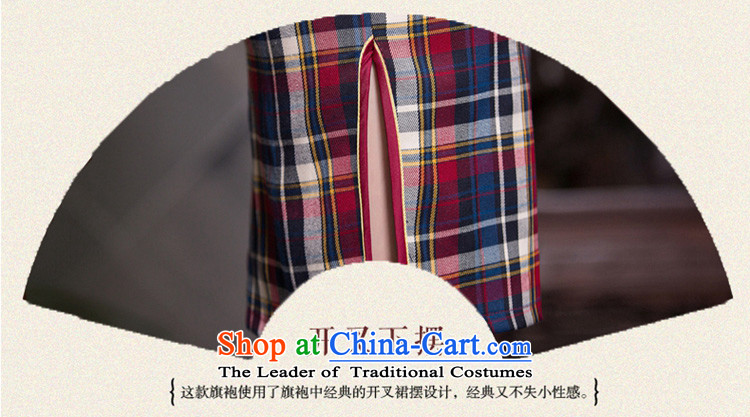Mr YUEN of Circular 2015 new grid with retro style qipao autumn cheongsam dress in new cuff improved cheongsam dress QD100 LATTICES L picture, prices, brand platters! The elections are supplied in the national character of distribution, so action, buy now enjoy more preferential! As soon as possible.