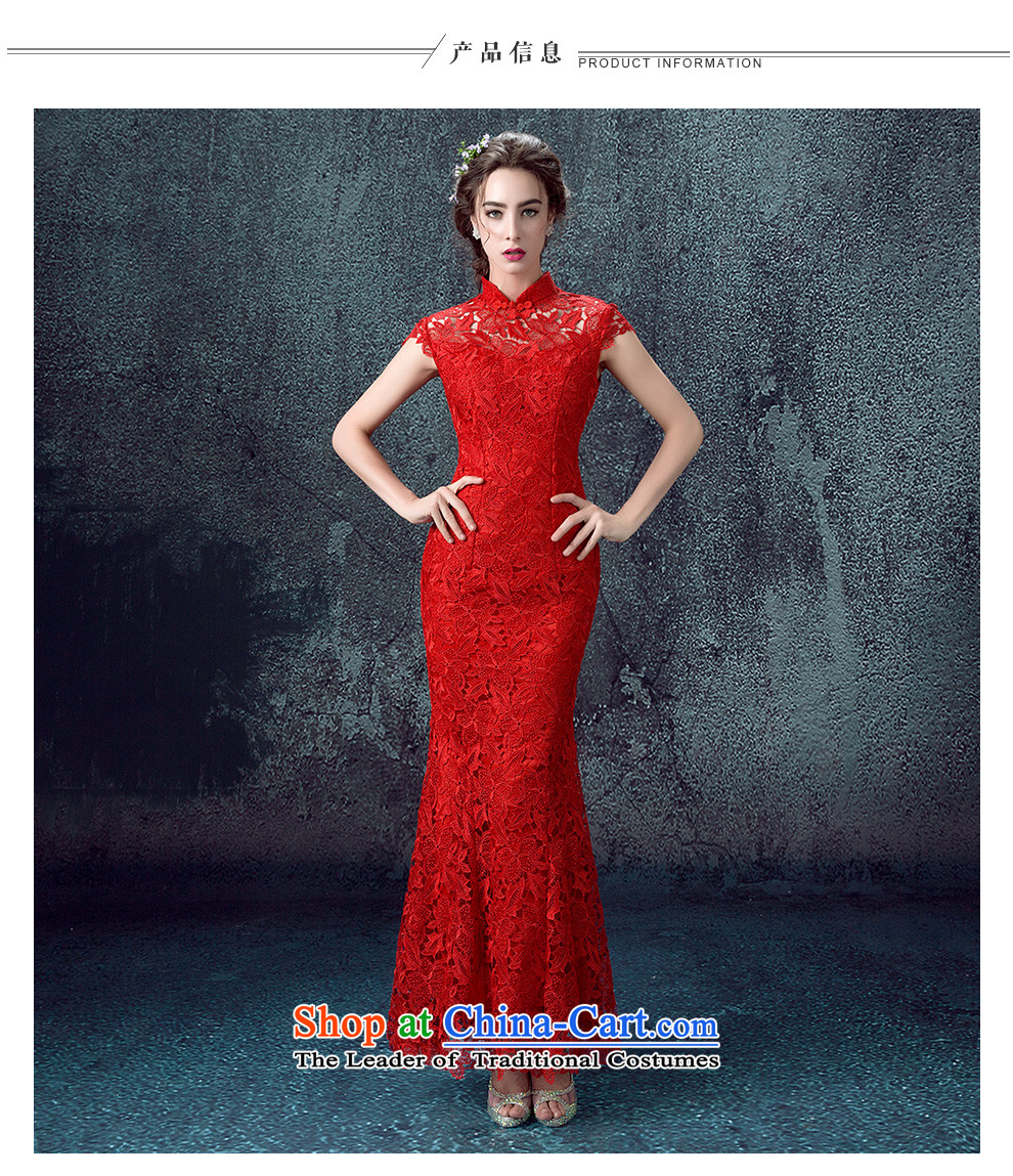 According to Lin Sha bows services 2015 new red qipao bride wedding dress lace Sau San long of Chinese women improved autumn and winter M picture, prices, brand platters! The elections are supplied in the national character of distribution, so action, buy now enjoy more preferential! As soon as possible.