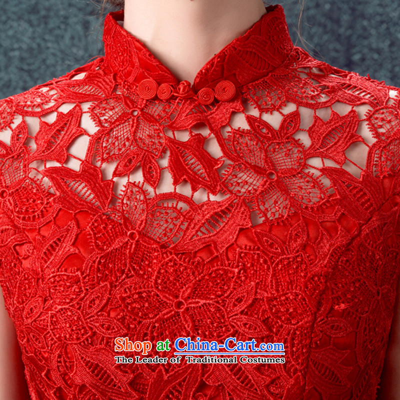 According to Lin Sha bows services 2015 new red qipao bride wedding dress lace Sau San long of Chinese female autumn and winter , improvement in accordance with Lin Sha , , , shopping on the Internet