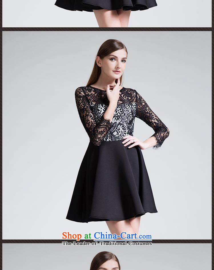 Ya-ting shop European station 2015 Autumn new black women's spell checker, lace skirt Fashion Sau San wild dresses picture color M brand, prices, picture platters! The elections are supplied in the national character of distribution, so action, buy now enjoy more preferential! As soon as possible.