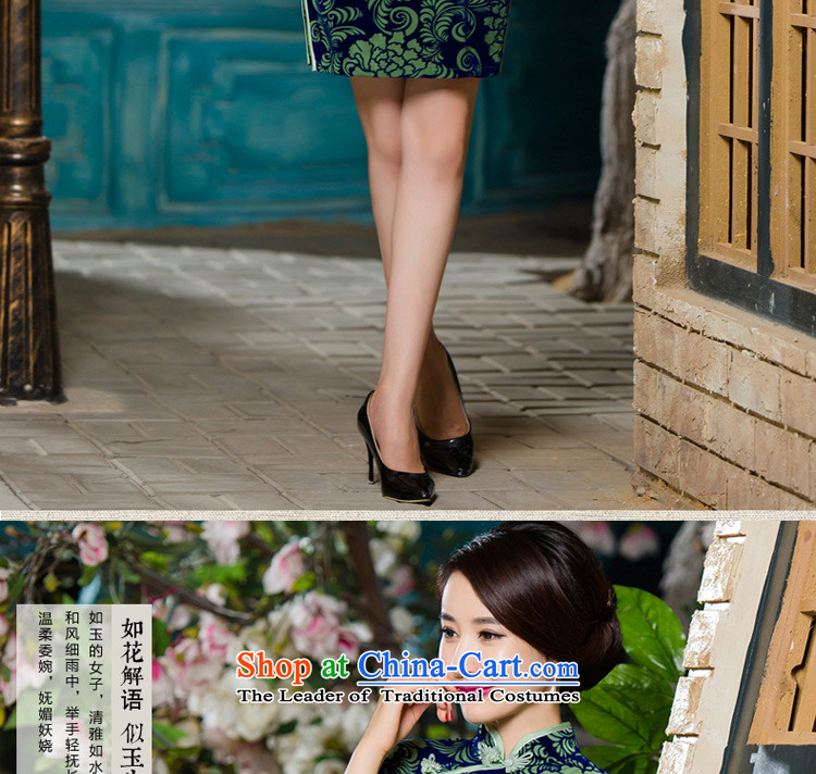 The wedding-dress in mother Kim scouring pads qipao older dresses autumn 2015 new upscale large wedding in short-sleeved green 2XL Photo, prices, brand platters! The elections are supplied in the national character of distribution, so action, buy now enjoy more preferential! As soon as possible.