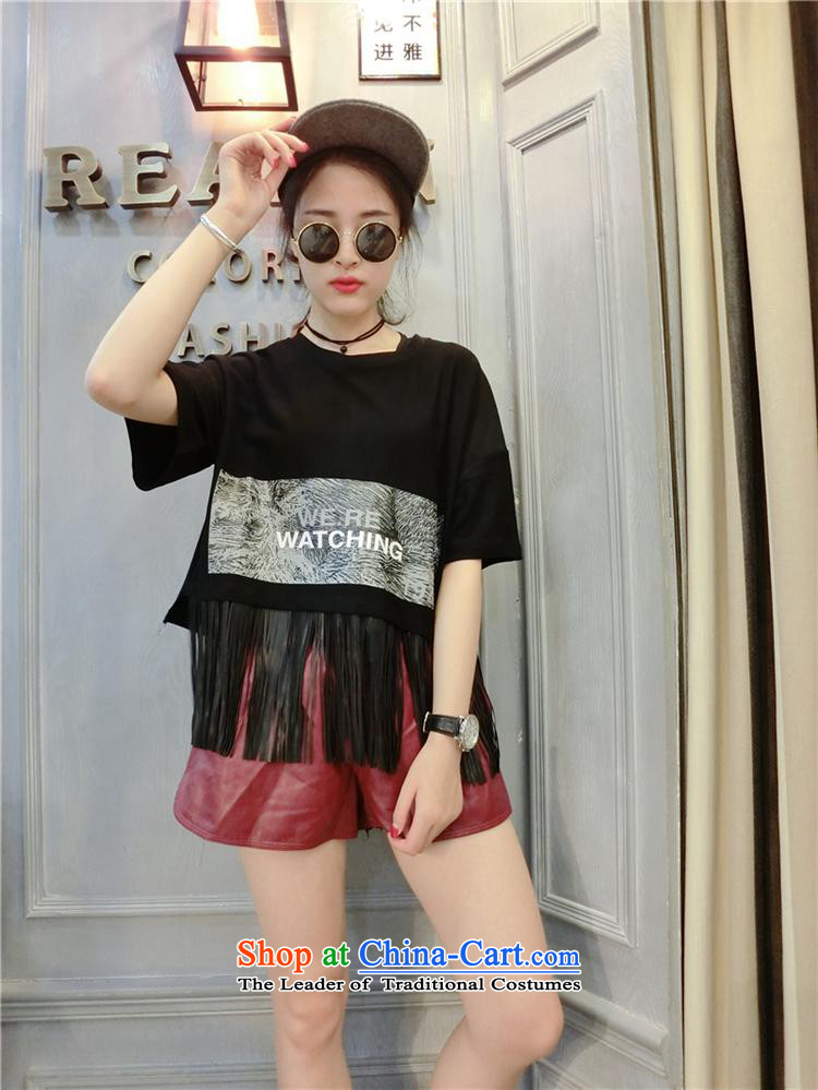 Shop 2015 Autumn Ya-ting new Korean female Pure cotton T-shirt with round collar edging letters loose short, short-sleeved T-shirt will gray photo, prices, brand platters! The elections are supplied in the national character of distribution, so action, buy now enjoy more preferential! As soon as possible.