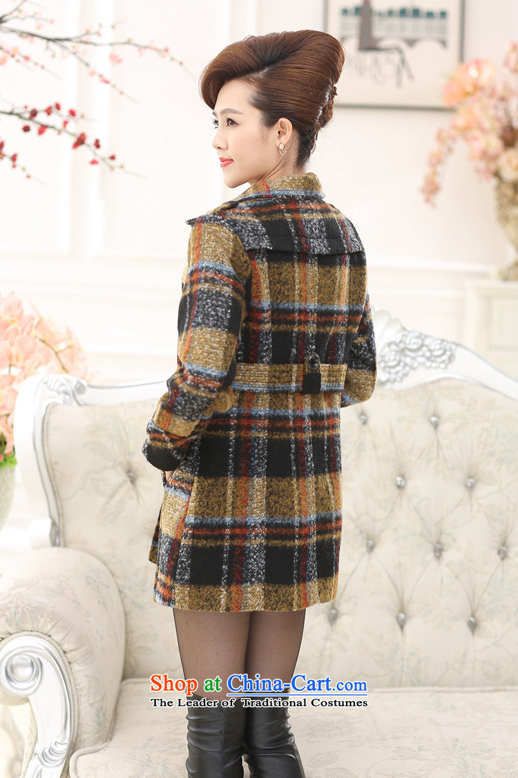 The elderly in the autumn and winter female cardigan jacket thick xl grid for winter load mother gross? jacket yellow XXL picture, prices, brand platters! The elections are supplied in the national character of distribution, so action, buy now enjoy more preferential! As soon as possible.