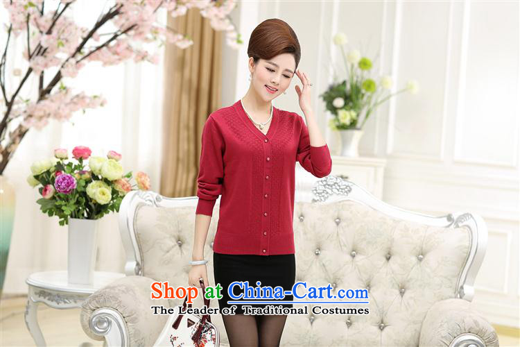 Load new long-sleeved autumn pure color Knitted Shirt LADIES CARDIGAN older V-Neck short jacket, relaxd mother XXXL packaged coffee pictures, prices, brand platters! The elections are supplied in the national character of distribution, so action, buy now enjoy more preferential! As soon as possible.