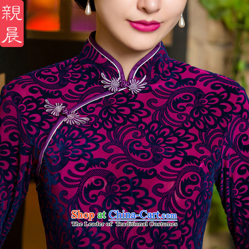 Wedding wedding dress mother Kim scouring pads qipao high load. In older cuff of autumn and winter improved dresses large new short of pro-am 2XL, shopping on the Internet has been pressed.