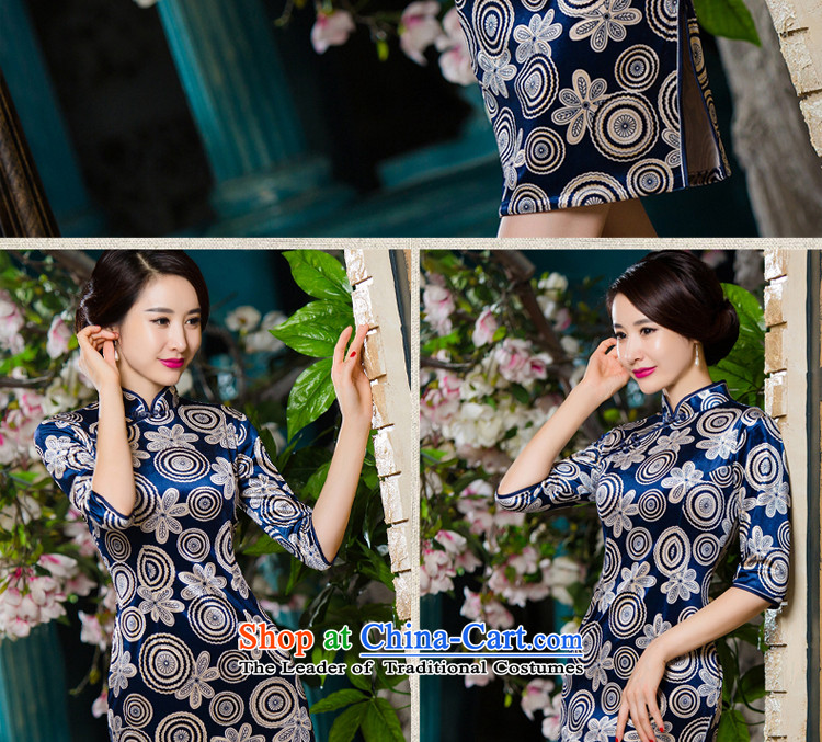 In mother older velvet cheongsam dress 2015 New Fall/Winter Collections in the larger cuff wedding-dress female wedding short of the 10-day shipment pictures S--, prices, brand platters! The elections are supplied in the national character of distribution, so action, buy now enjoy more preferential! As soon as possible.
