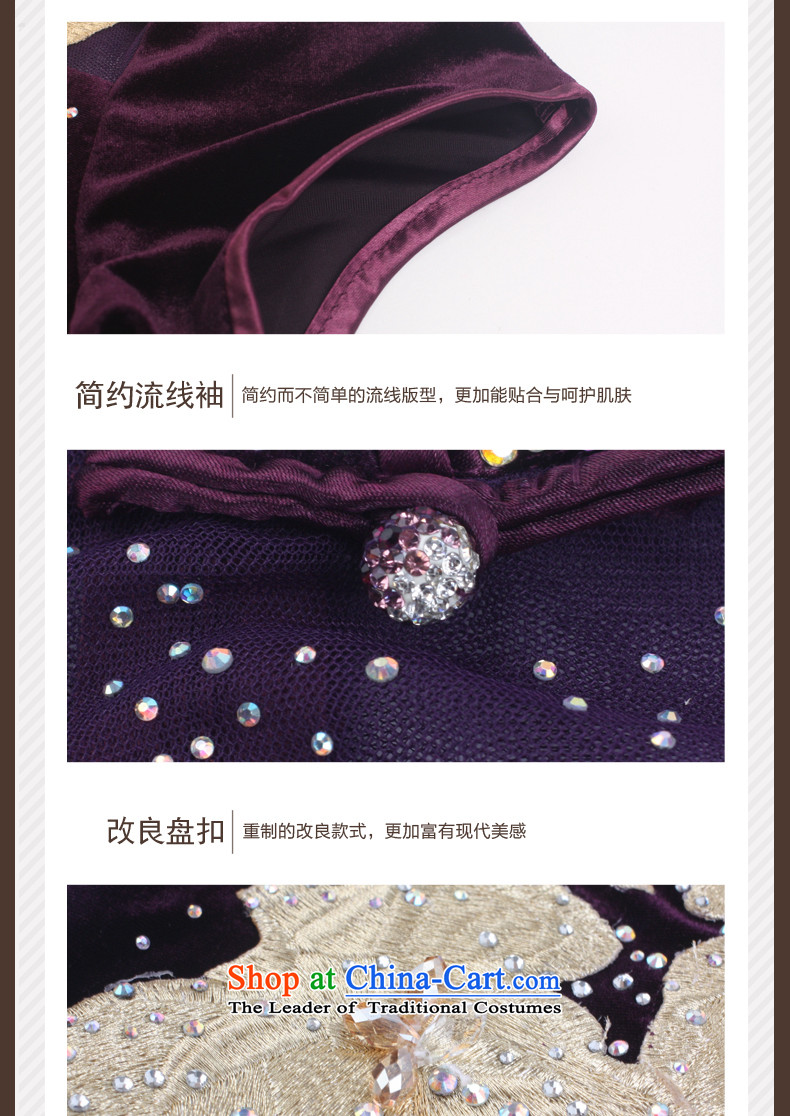 Eason Chan point 2015 new qipao scouring pads for autumn and winter by replacing lace short long of Chinese elderly in Tang Dynasty embroidered dress b long M after payment of about a week shipment picture, prices, brand platters! The elections are supplied in the national character of distribution, so action, buy now enjoy more preferential! As soon as possible.