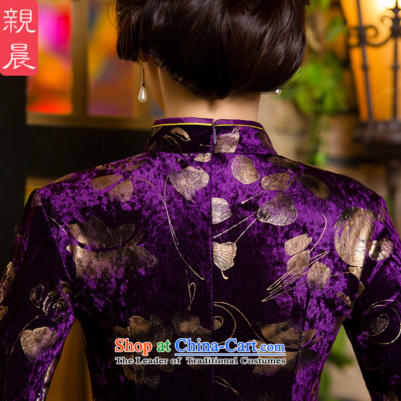 Upscale Kim scouring pads, short qipao retro wedding dress mother of autumn and winter load new daily improved dresses short, S, pro-am , , , shopping on the Internet