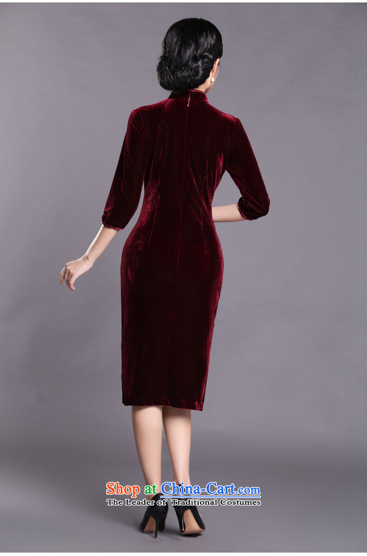 Joe was aristocratic Kim Choo skirt gathering scouring pads cheongsam dress in embroidery long sleeves in maroon SRXH003 XL Photo, prices, brand platters! The elections are supplied in the national character of distribution, so action, buy now enjoy more preferential! As soon as possible.