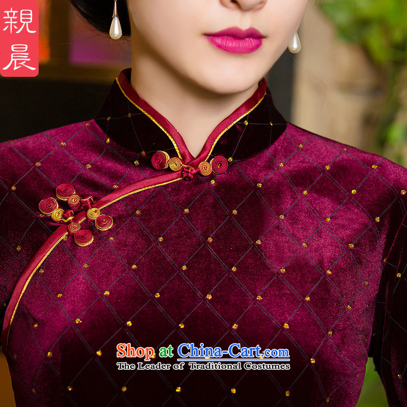 The wedding-dress MOM Pack Fall/Winter Collections Kim scouring pads in the new establishment of qipao older wedding short-sleeved) short skirt, XL, pro-am , , , shopping on the Internet