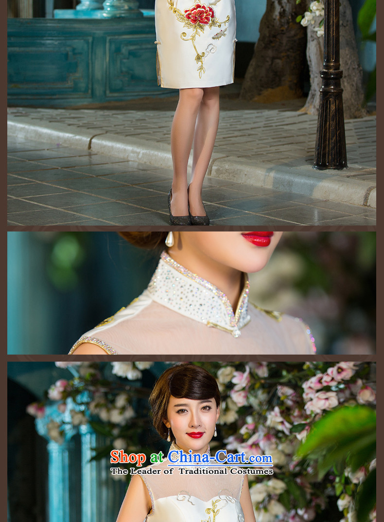 Eason Chan point cheongsam dress autumn 2015 new stylish with improved sexy Lace Embroidery Sau San video thin Chinese female dresses White M after the payment for about a week shipment picture, prices, brand platters! The elections are supplied in the national character of distribution, so action, buy now enjoy more preferential! As soon as possible.