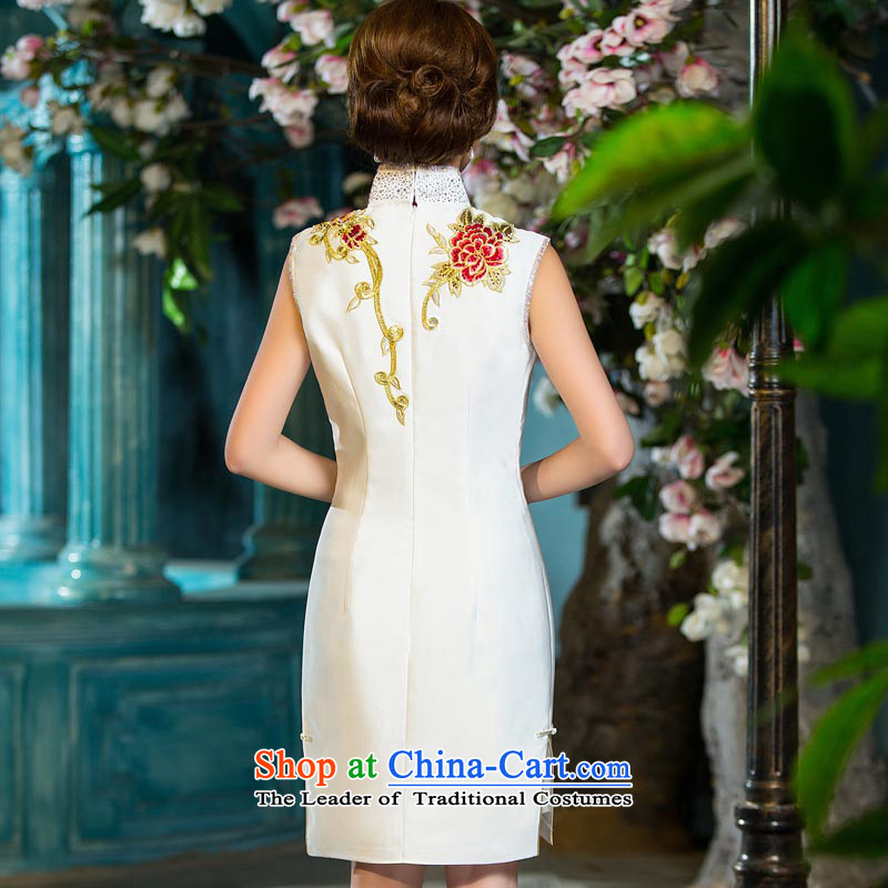 Eason Chan point cheongsam dress autumn 2015 new stylish with improved sexy Lace Embroidery Sau San video thin Chinese female dresses White M after the payment for about a week shipment, Eason Chan point , , , shopping on the Internet