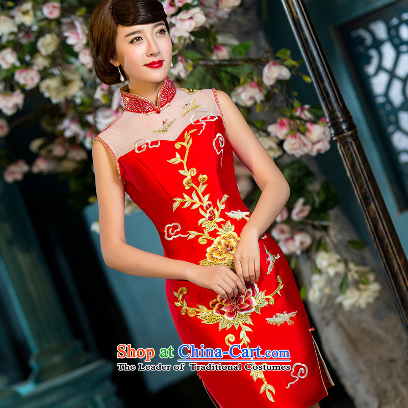 Eason Chan point cheongsam dress autumn 2015 new stylish with improved sexy Lace Embroidery Sau San video thin Chinese female dresses White M after the payment for about a week shipment, Eason Chan point , , , shopping on the Internet