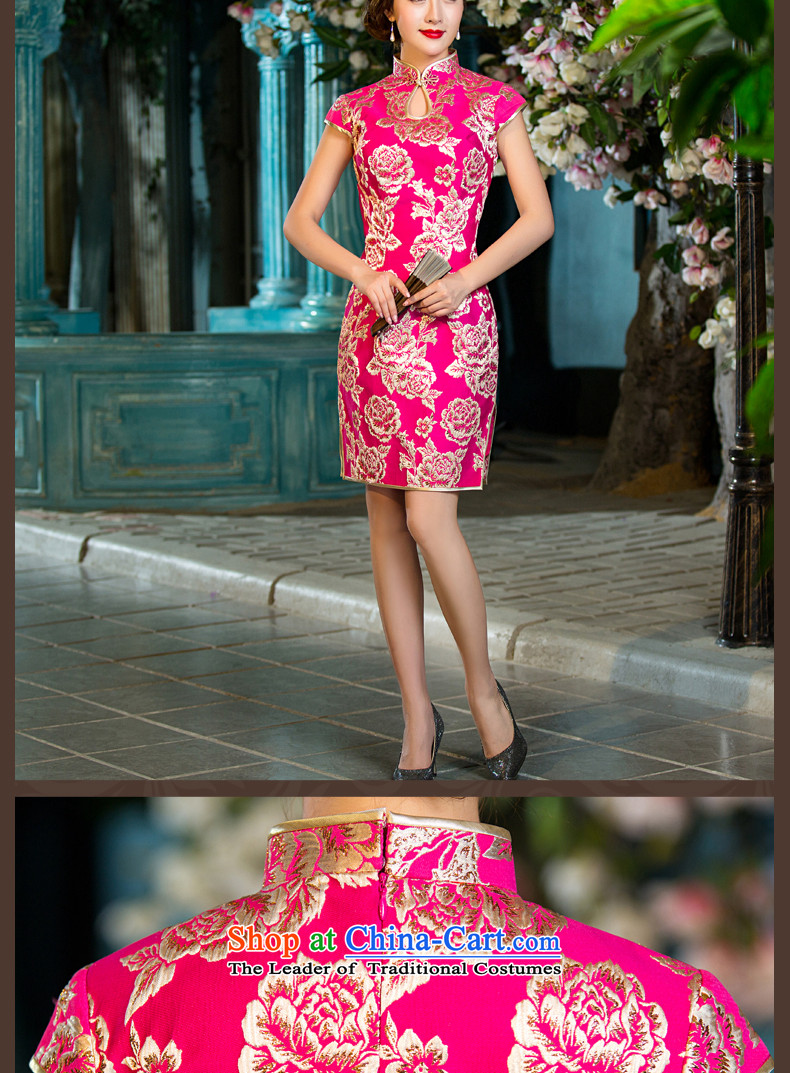 Eason Chan point qp cheongsam dress 2015 new fall short of replacing short-sleeved Chinese Antique marriages in Tang Dynasty color red M Payment Services followed after about a week shipment picture, prices, brand platters! The elections are supplied in the national character of distribution, so action, buy now enjoy more preferential! As soon as possible.