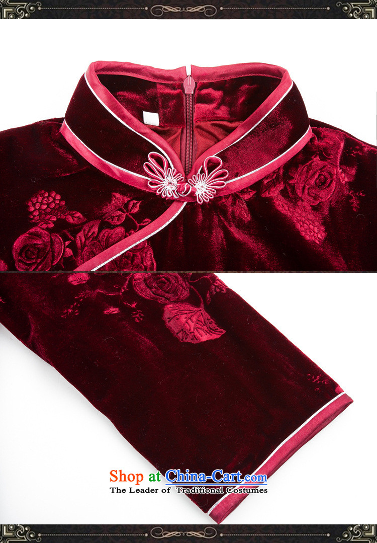 Mano-hwan, Kim scouring pads embossing seven long-sleeved cheongsam dress new women Fall/Winter Collections wine red XL Photo, prices, brand platters! The elections are supplied in the national character of distribution, so action, buy now enjoy more preferential! As soon as possible.