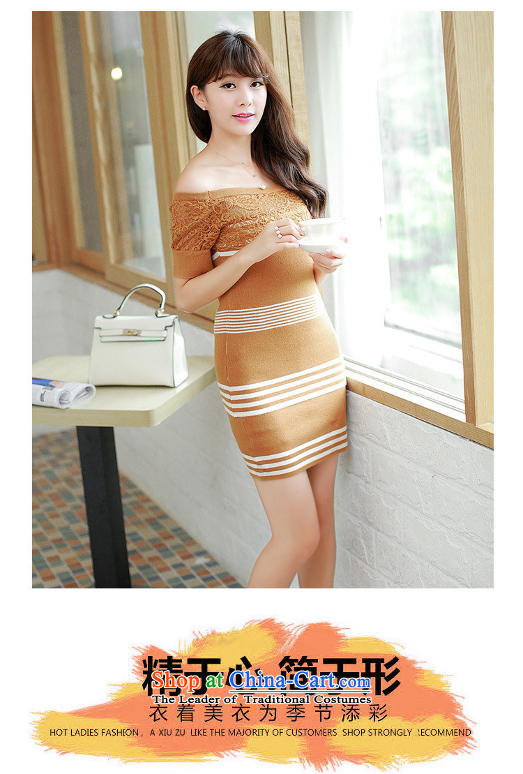 Ya-ting Shop Boxed new autumn 2015 ladies' knitted dress two kits stitching knocked the word color shoulder dresses card will their pictures, prices, brand platters! The elections are supplied in the national character of distribution, so action, buy now enjoy more preferential! As soon as possible.