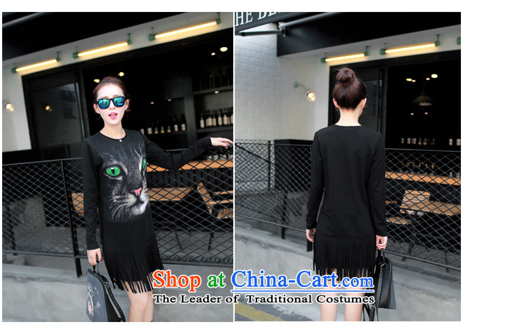 Ya-ting Shop Boxed new autumn 2015 Female European site long round-neck collar long-sleeved T-shirt, forming the edging shirt cats black M picture, prices, brand platters! The elections are supplied in the national character of distribution, so action, buy now enjoy more preferential! As soon as possible.