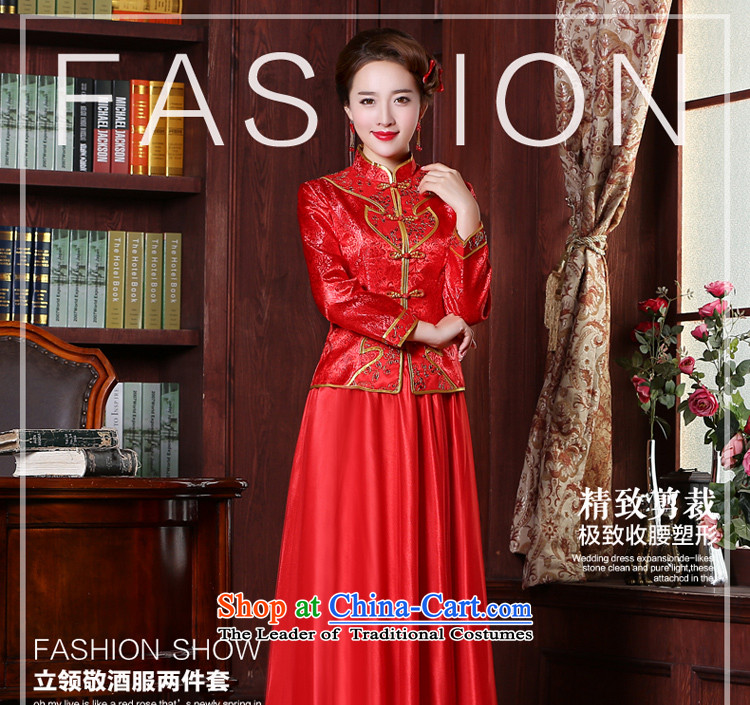 Toasting champagne bride services 2015 new boxed cheongsam dress-Soo Choo Wo Long service improvement of Chinese red wedding dress female 9 Cuff + 2XL Photo Head Ornaments Butterfly, prices, brand platters! The elections are supplied in the national character of distribution, so action, buy now enjoy more preferential! As soon as possible.