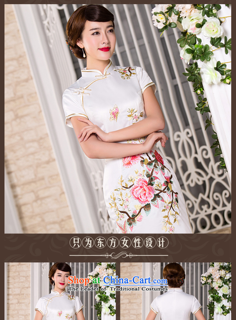 Eason Chan point qp cheongsam dress 2015 new fall short of short-sleeved Sau San video thin white simple daily marriage banquet dress white L picture, prices, brand platters! The elections are supplied in the national character of distribution, so action, buy now enjoy more preferential! As soon as possible.