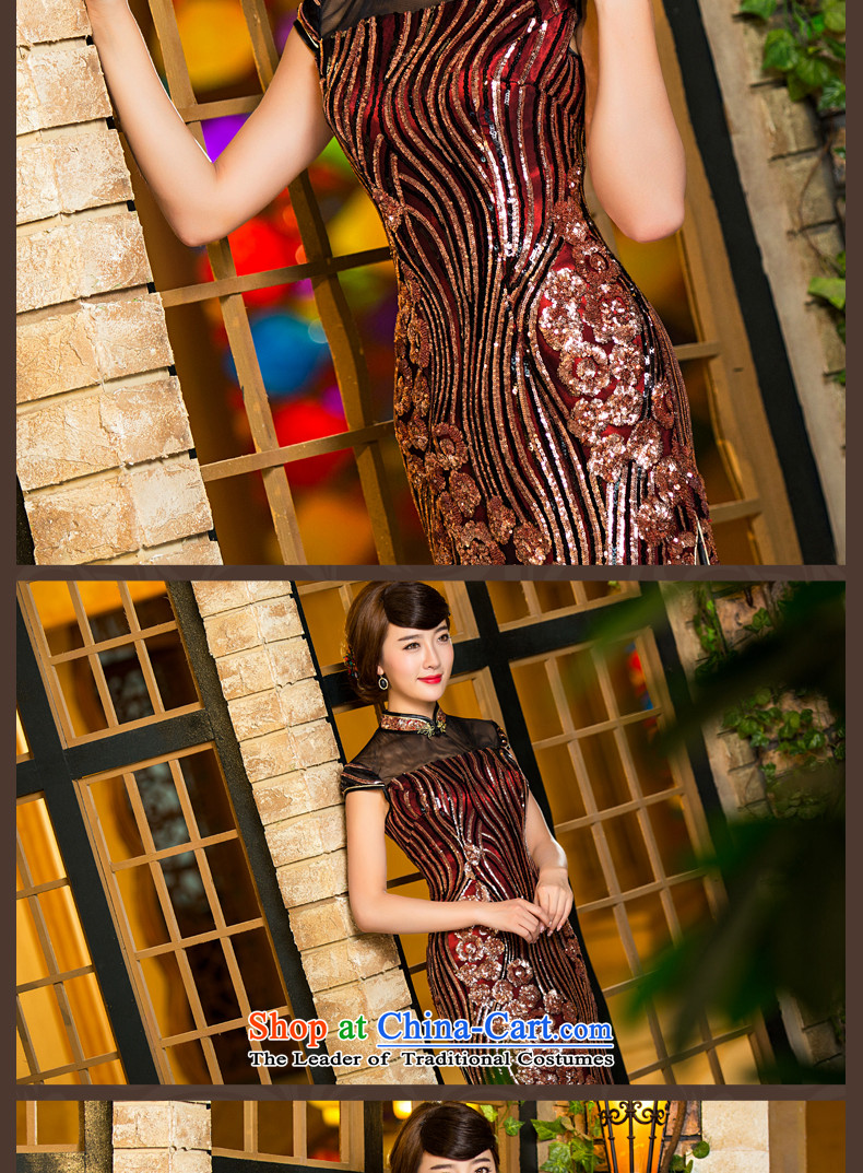 Eason Chan point long cheongsam dress 2015 new fall off-chip lace marriages in older large load mother-to-day dress wine red L payment for about a week shipment picture, prices, brand platters! The elections are supplied in the national character of distribution, so action, buy now enjoy more preferential! As soon as possible.