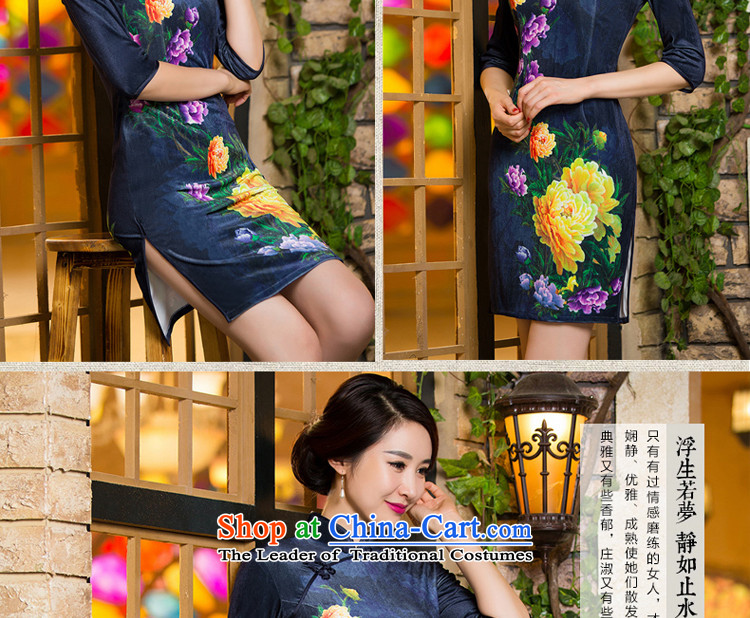 Kim scouring pads in the skirt qipao older wedding-dress mother load new 2015 Fall/Winter Collections in the retro-sleeved dresses short M picture, prices, brand platters! The elections are supplied in the national character of distribution, so action, buy now enjoy more preferential! As soon as possible.