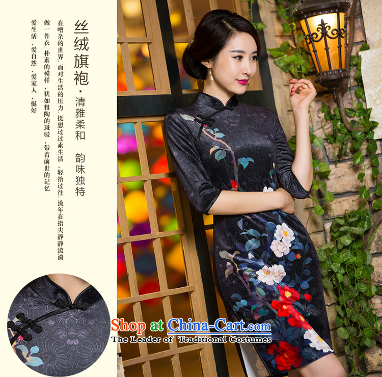 Install MOM wedding of autumn and winter scouring pads in the skirt of older retro qipao in short, improved cuff banquet dresses short of female S-- ten days shipment picture, prices, brand platters! The elections are supplied in the national character of distribution, so action, buy now enjoy more preferential! As soon as possible.