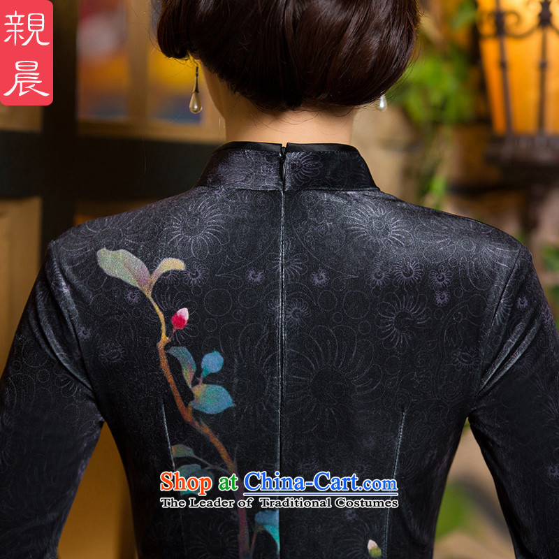 Install MOM wedding of autumn and winter scouring pads in the skirt of older retro qipao in short, improved cuff banquet dresses short of female S-- ten days shipment, the pro-am , , , shopping on the Internet