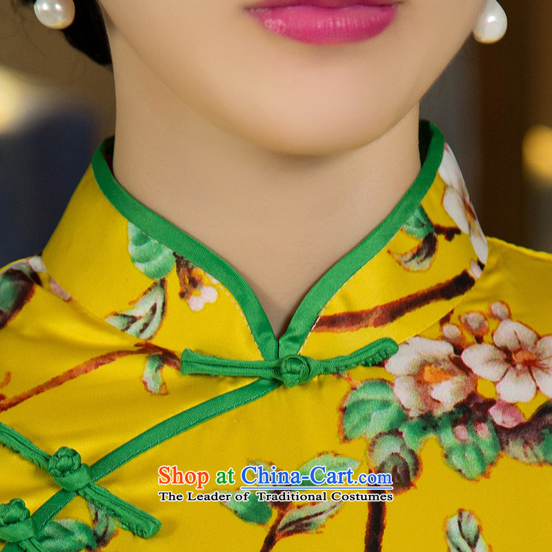 The 2015 autumn 歆 Tsing Teresa Mo replacing retro in style qipao and stylish cheongsam dress long long, Ms. M12027 qipao Picture Color Ink (MOXIN 歆, L) , , , shopping on the Internet