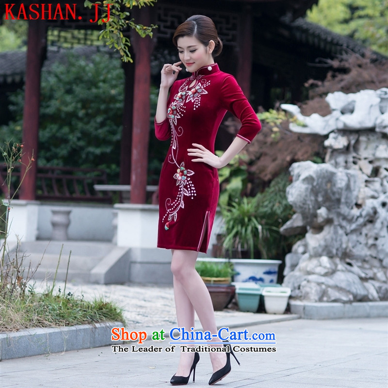 Mano-hwan's new summer scouring pads in China wind cuff qipao cheongsam dress bride manually women's dresses figure S, Susan Sarandon bandying (KASHAN.JJ card) , , , shopping on the Internet
